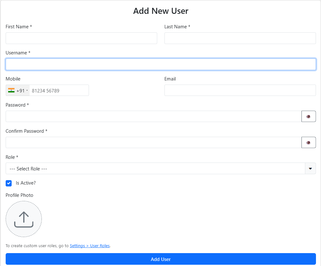 Add Users by Role