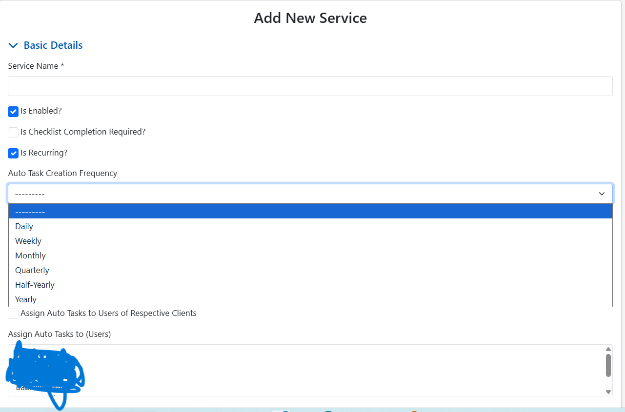 Auto Task Creation Feature